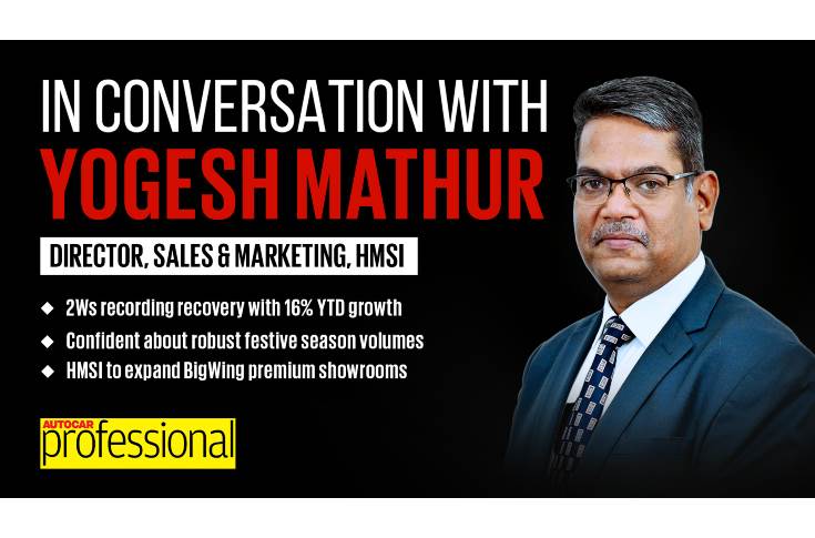 HMSI expects two-wheeler growth to sustain in the festive season, says Yogesh Mathur, Director, Sales & Marketing