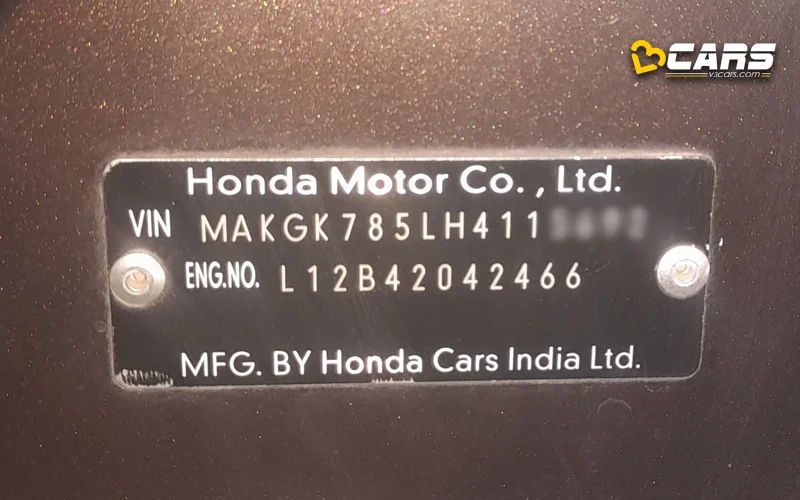 Check / Decode Honda Car Manufacturing Date & VIN Number