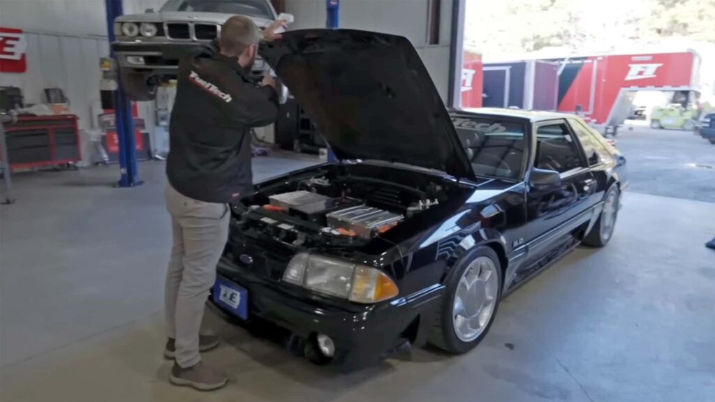 Ford Mustang Fox-Body Goes Electric, Keeps The Manual Transmission