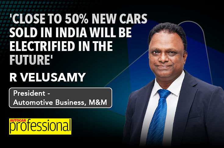 'Close to 50% cars sold in India will be electrified in the future': R Velusamy